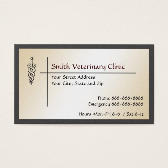 Veterinary Veterinarian Business Card