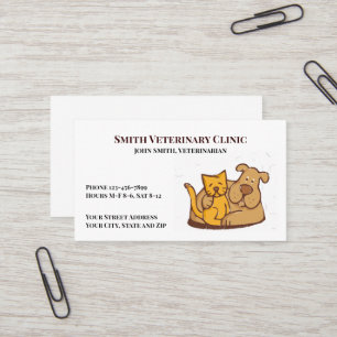 Veterinary Veterinarian Clinic Business Card