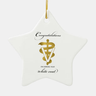 Veterinary White Coat Ceremony Congratulations Ceramic Tree Decoration