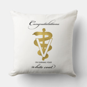 Veterinary White Coat Ceremony Congratulations Cushion