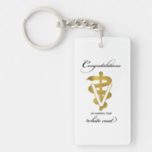 Veterinary White Coat Ceremony Congratulations Key Ring