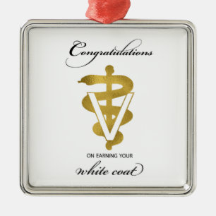 Veterinary White Coat Ceremony Congratulations Metal Tree Decoration