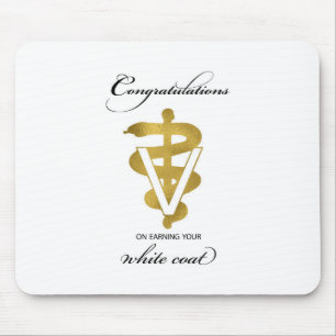 Veterinary White Coat Ceremony Congratulations Mouse Mat