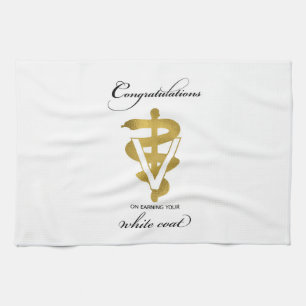 Veterinary White Coat Ceremony Congratulations Tea Towel