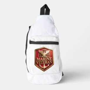VetGearHQ.com Marine Corps Veteran Logo Emblem Sling Bag