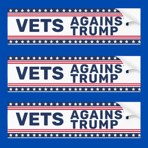 Vets Against Trump Politics Bumper Sticker