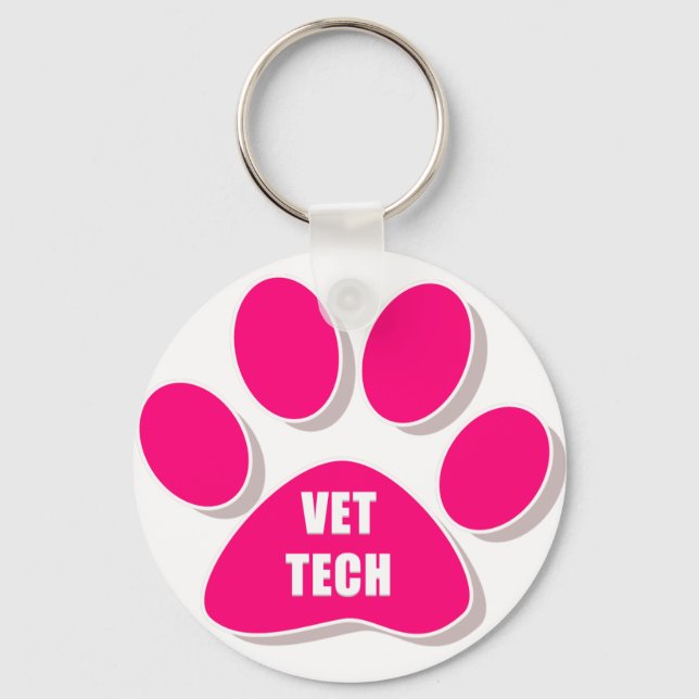 vettech paw keychain pink (Front)