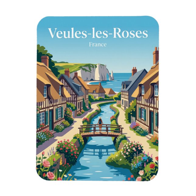 Veules-les-Roses France Magnet (Vertical)