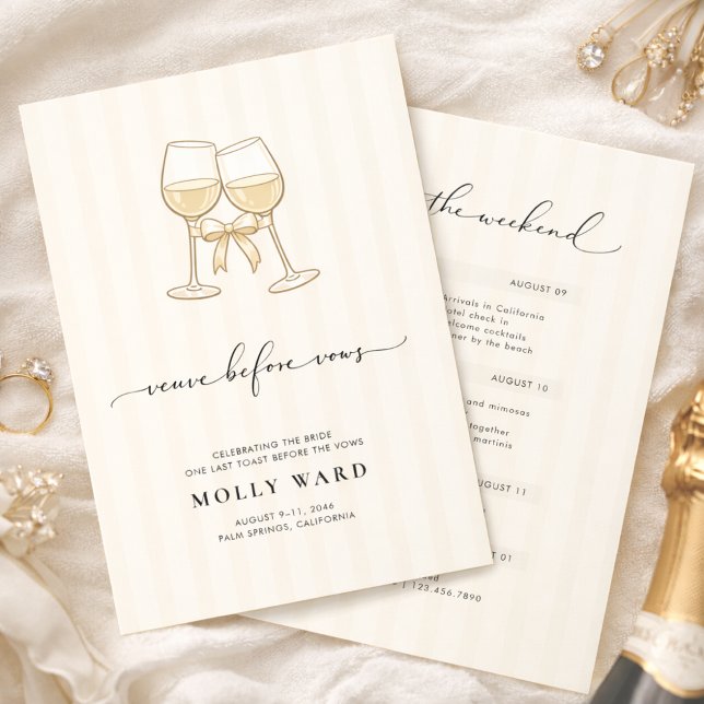 Veuve Before Vows Bachelorette Weekend Invitation (Creator Uploaded)