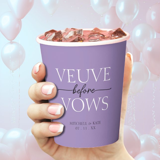 Veuve Before Vows Lavender Purple Bridal Shower Paper Cups (Veuve Before Vows Lavender Purple Bridal Shower Paper Cups
)