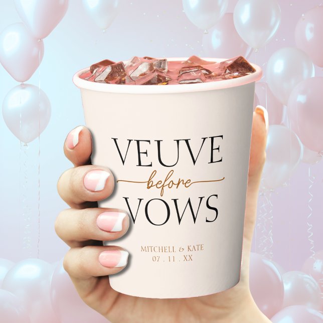 Veuve Before Vows Tan Brown Bridal Shower Paper Cups (Veuve Before Vows Tan Brown Bridal Shower Paper Cups
)