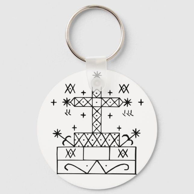 veve for baron samedi key ring (Front)