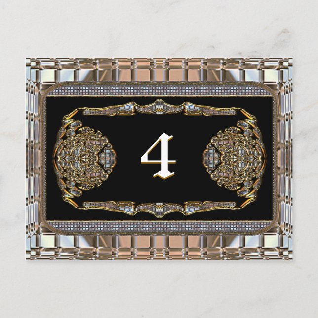 Vex Elite Victorian Table Number Card (Front)