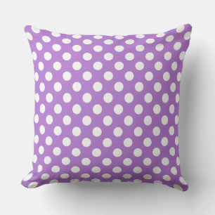 Vey Cute Lavender Polka Dot Pattern Cushion