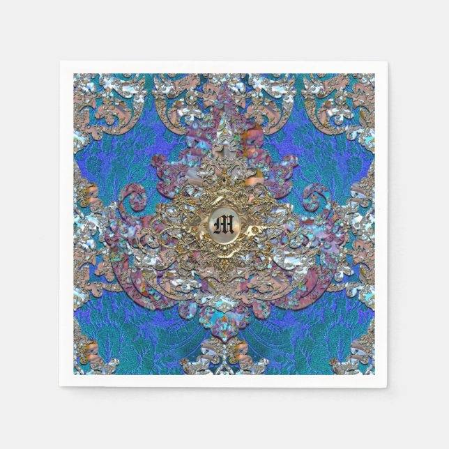 Veyla Joy Elegant Monogram Napkin (Front)