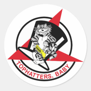 VF-14 Tophatters Classic Round Sticker
