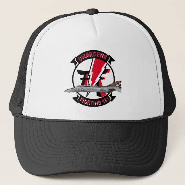 VF-161 Chargers Squadron & F-4 Phantom Trucker Hat (Front)