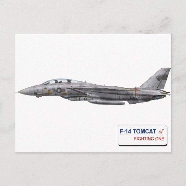 VF-1 Wolfpack F-14 Tomcat Postcard (Front)
