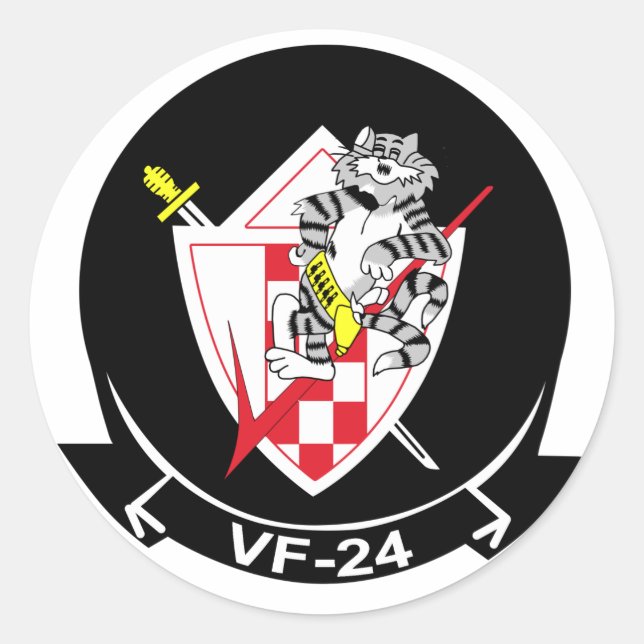 VF-24 Fighting Renegades Classic Round Sticker (Front)
