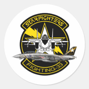 VF-33 Starfighters F-14 トムキャット VF-33 ターシアーズ Classic Round Sticker