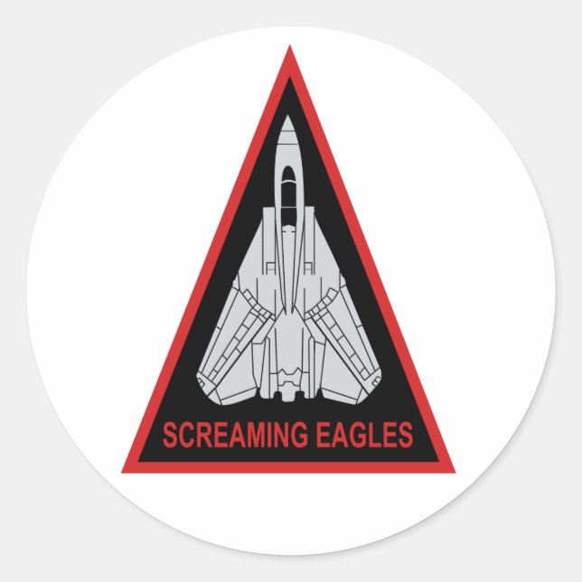 VF-51 Screaming Eagles Classic Round Sticker (Front)
