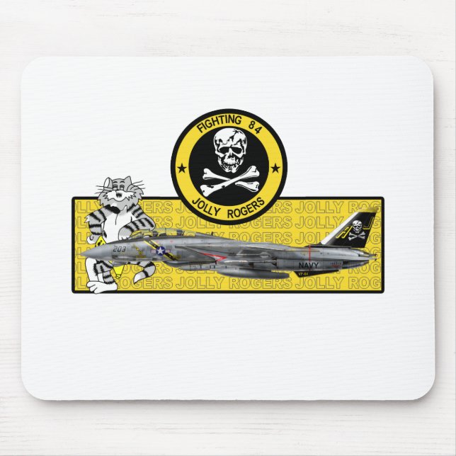 VF-84 JOLLY ROGERS F-14 TOMCAT MOUSE MAT (Front)