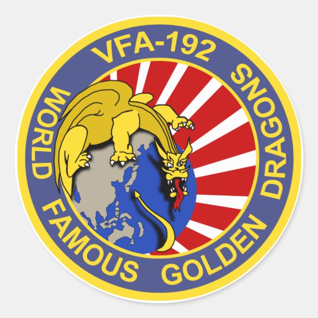 VFA-192 Golden Dragons Classic Round Sticker (Front)