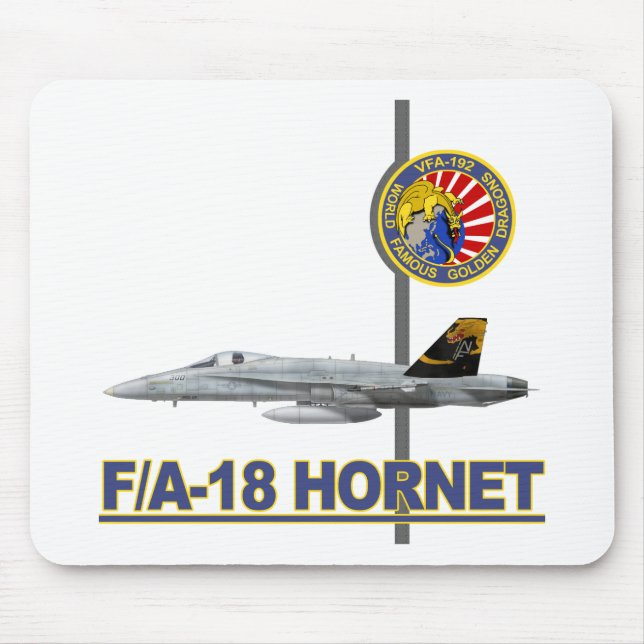VFA-192 GOLDENDRAGONS Squadron Patch Mouse Mat (Front)