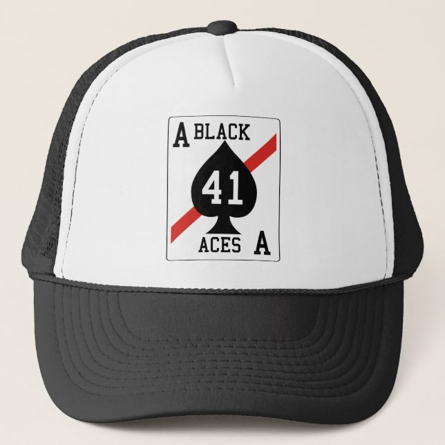 VFA - 41 Fighter Squadron Black Aces Trucker Hat (Front)