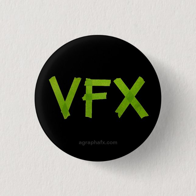 VFX Green 3 Cm Round Badge (Front)
