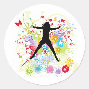 vg (8) classic round sticker