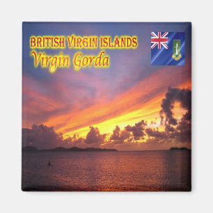 VG - British Virgin Islands - Virgin Gorda Sunset Magnet