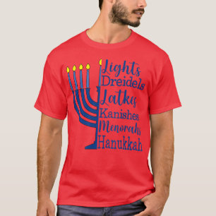 VgBJ Lights Dreidel Happy Hanukkah Light Menorah J T-Shirt