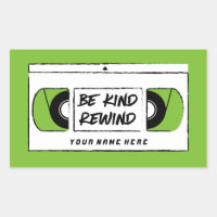 VHS Be Kind Rewind Novelty Sticker