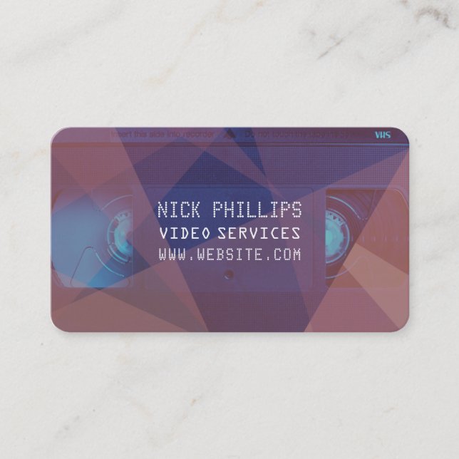 VHS cassette in modern art Business Card (Front)