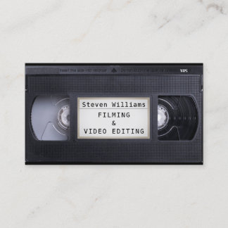 VHS cassette retro style faux look Business Card