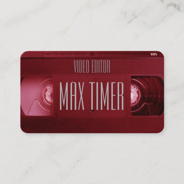 VHS cassette video tape cover Business Card (Front)