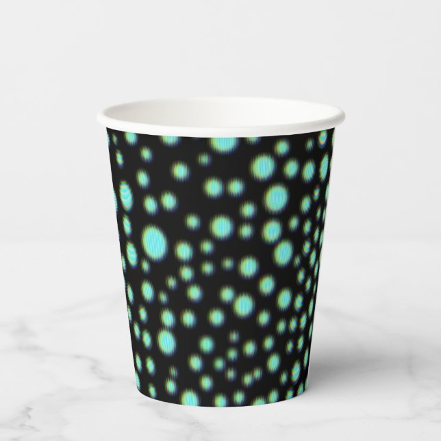 VHS Circle Pattern, Geometric Shape, Abstract Paper Cups (Back)