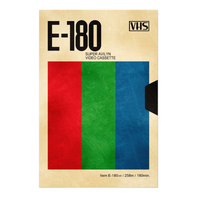 VHS E-180 - 80s Photo Print (Front)
