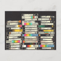 VHS Tapes Postcard