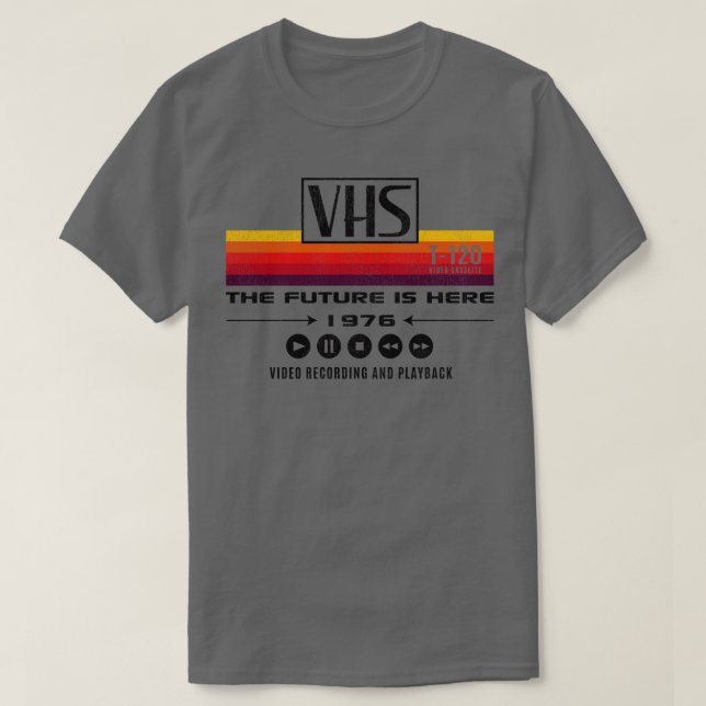 VHS The Future Is Here 1976 Lts Worn Out T-Shirt (Design Front)