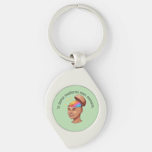 Vi devus malfermi vian menson. key ring (Front)