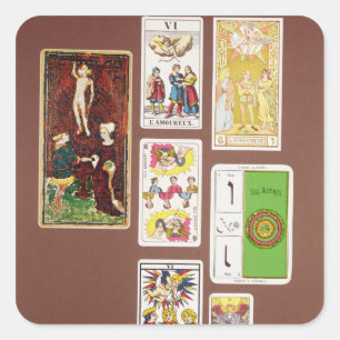 VI The Lovers Square Sticker