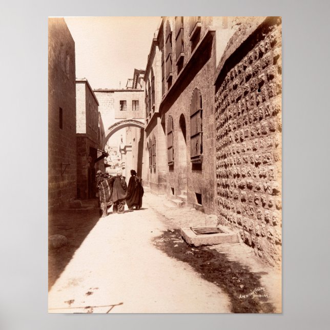 Via Dolorosa Street in Jerusalem Poster (Front)