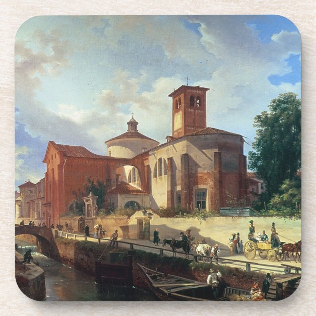 Via Fatabene Fratelli, Milan, 1830 Coaster (Front)