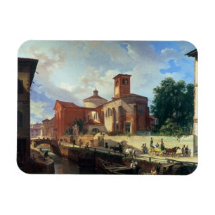Via Fatabene Fratelli, Milan, 1830 Magnet