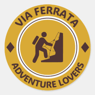 Via Ferrata Adventure Lovers Classic Round Sticker