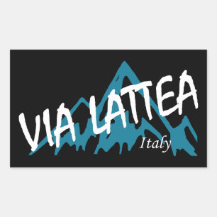 Via Lattea Mountains Rectangular Sticker