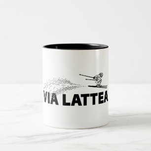 Via Lattea Ski Jumper Two-Tone Coffee Mug
