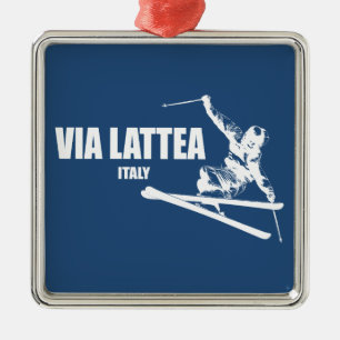 Via Lattea Skier Metal Tree Decoration